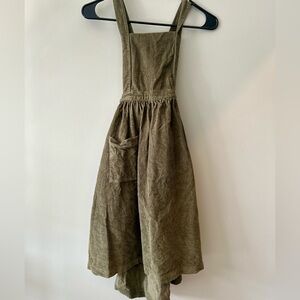 The Simple Folk Olive Corduroy Pinafore